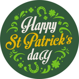 Happy Saint Patricks Day Circle Sticker