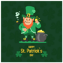 Happy Saint Patricks Day with a Winky Leprechaun Sticker