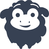 Happy Sheep Lamb Face Sticker