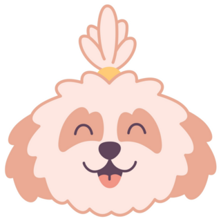 Happy Shih Tzu Dog Sticker