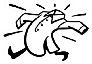 Happy Shirt - Clean Laundry Walking Out Of Dry Cleaner Sticker