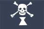 Happy Skull Pirate Flag Sticker
