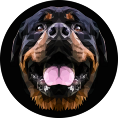 Happy Smile Rottweiler Sticker