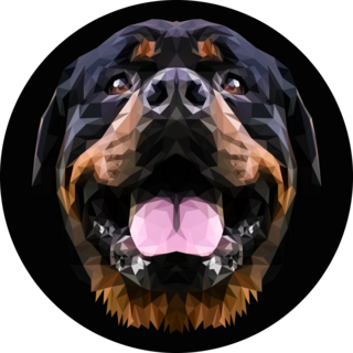 Happy Smile Rottweiler Sticker