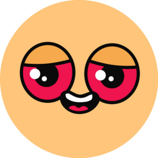 Happy Smiley Face With Red Eyes Sticker