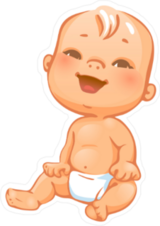 Happy Smiling Baby Sticker