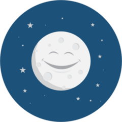 Happy Smiling Moon Sticker