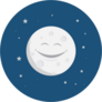Happy Smiling Moon Sticker