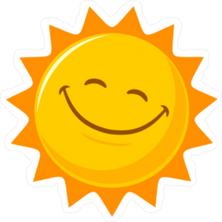 Happy Smiling Sun Sticker