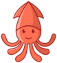 Happy Squid Character Mascot Sticker