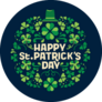 Happy St Patricks Day Clover Sticker