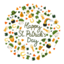 Happy St Patricks Day Pattern Circle Sticker