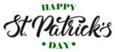 Happy St. Patricks Day Shamrock Lettering Sticker