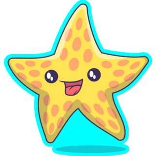 Happy Starfish Sticker