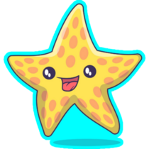 Happy Starfish Sticker