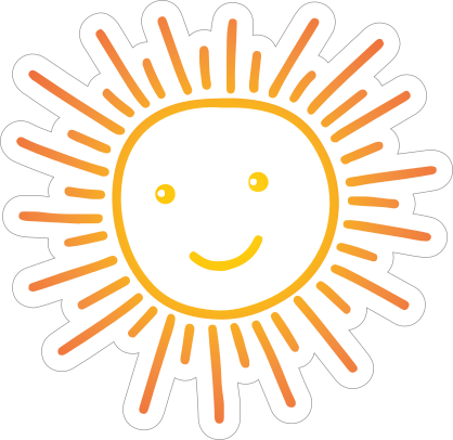Happy Sun Sticker