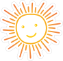 Happy Sun Sticker