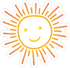 Happy Sun Sticker