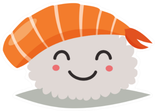 Happy Sushi Sticker