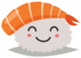Happy Sushi Sticker