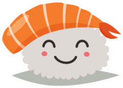 Happy Sushi Sticker