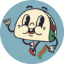 Happy Taco Having Fun Retro Sticker