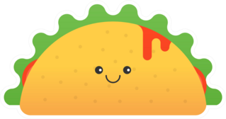 Happy Taco With Hot Sauce Sticker