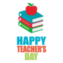 Happy Teachers Day Book Illustration Sticker