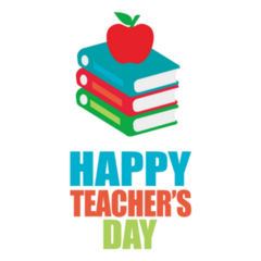 Happy Teachers Day Book Illustration Sticker