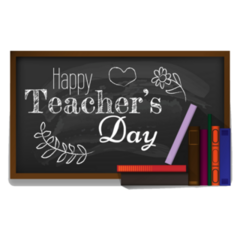Happy Teachers Day Chalkboard Sticker