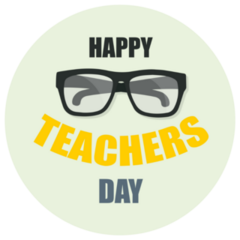 Happy Teachers Day Glasses Sticker