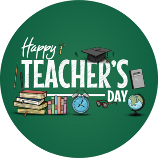 Happy Teachers Day Illustration School Equipment Sticker