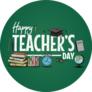 Happy Teachers Day Illustration School Equipment Sticker