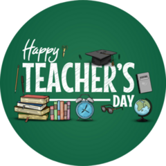 Happy Teachers Day Illustration School Equipment Sticker