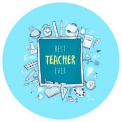 Happy Teachers Day Postcard Sticker