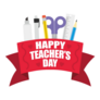 Happy Teachers Day School Lettering Sticker
