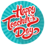 Happy Teachers Day Typography Sticker