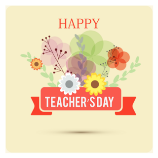 Happy Teachers Day Yellow Sticker