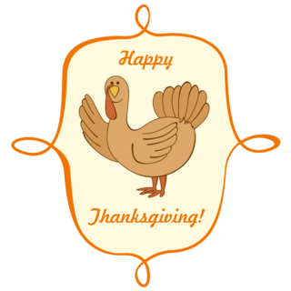 Happy Thanksgiving Celebration Turkey Sticker