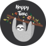 Happy Time Hanging Sloth Sticker