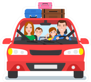 Happy Traveling Family Sticker