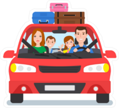 Happy Traveling Family Sticker