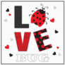 Happy Valentine Love Bug Ladybug Sticker