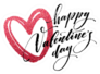 Happy Valentines Day Glitter Lettering Sticker