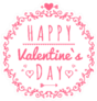 Happy Valentines Day Hearts Frame Sticker