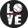 Happy Valentines Day Love And Baseball Ball Sticker