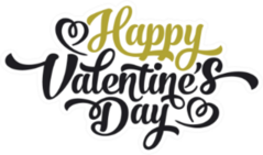 Happy Valentines Day Text In Green Sticker