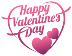 Happy Valentines Day Text In Heart Sticker
