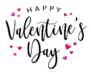 Happy Valentines Day Typography Pink And Red Hearts Sticker