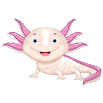 Happy White Axolotl Sticker